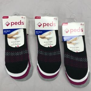 3 Packs of Peds Mid Support Liner Women's Socks Shoe size: 5-10 NIP NEW